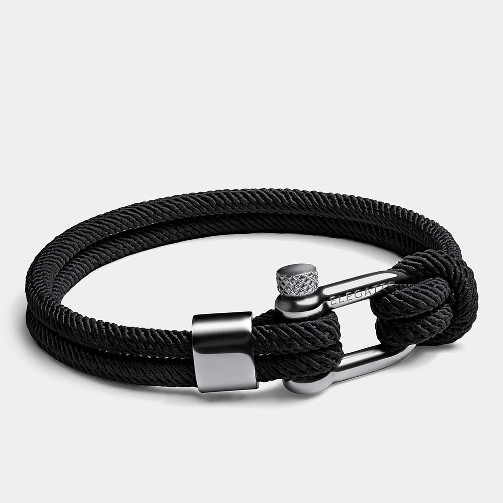 Oathcord Black Double-Strand Marine Cord Bracelet