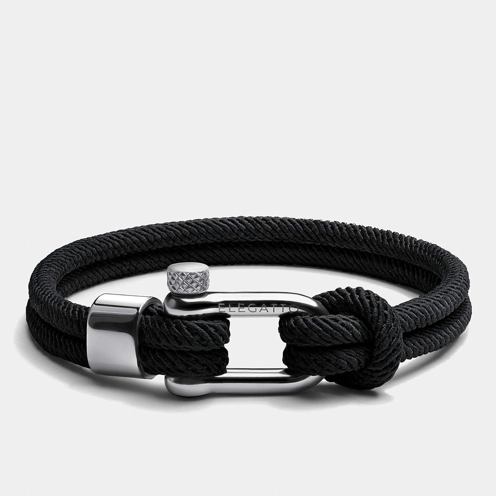 Oathcord Black Double-Strand Marine Cord Bracelet