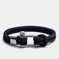 Oathcord Navy Marine Cord Bracelet – Silver Clasp