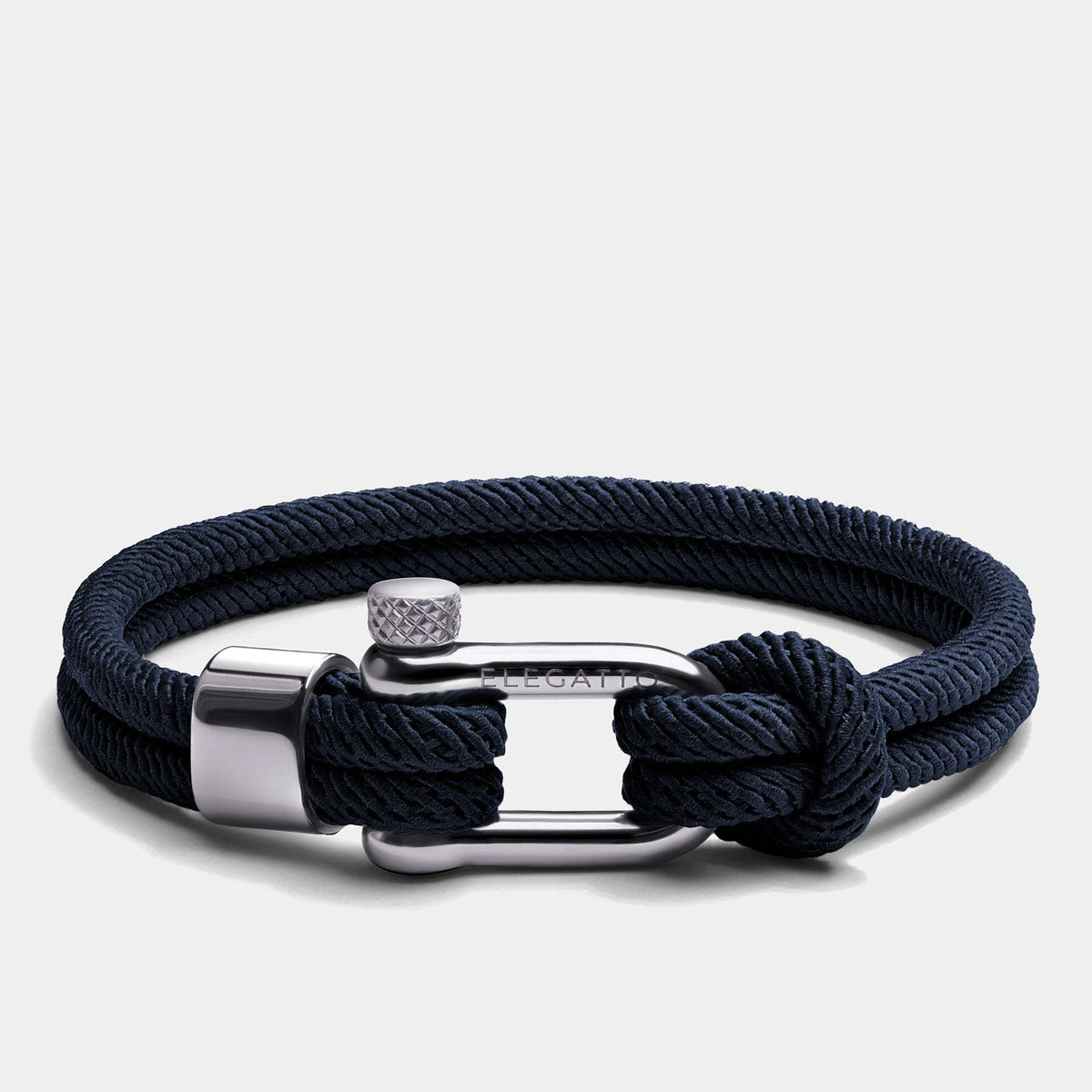 Oathcord Navy Marine Cord Bracelet – Silver Clasp