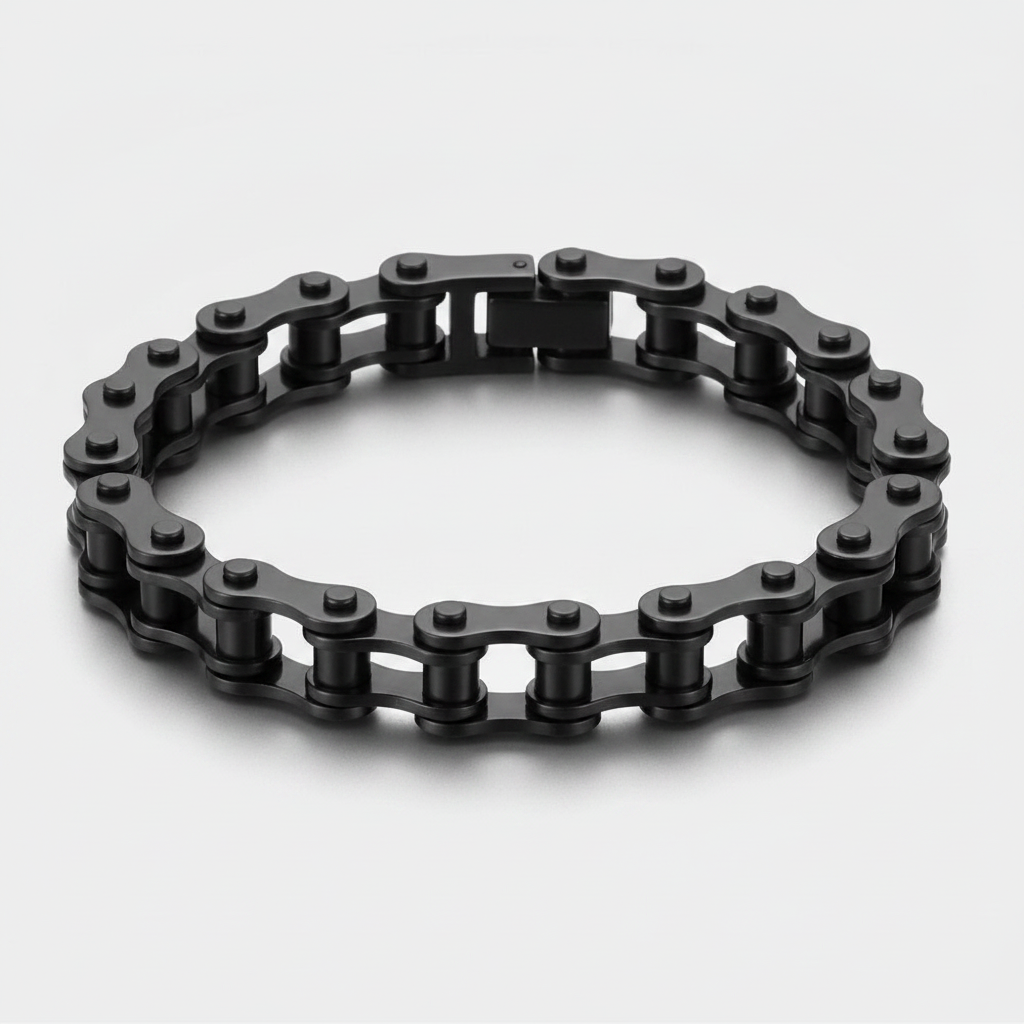 Oathcord 10mm Biker Chain Steel Bracelet - Black