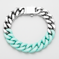 Oathcord Colorful Titanium Cuban Link Bracelet - Green
