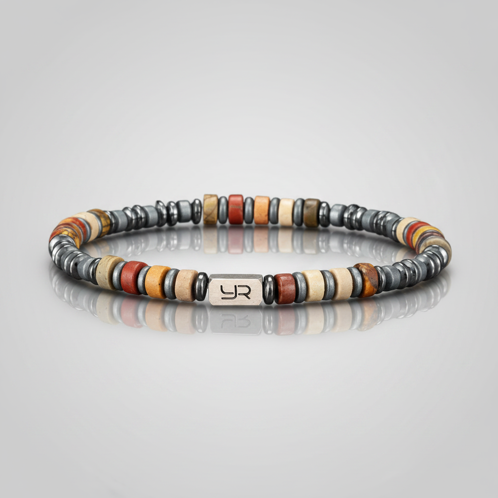 Oathcord Hematite & Steel Beaded Bracelet