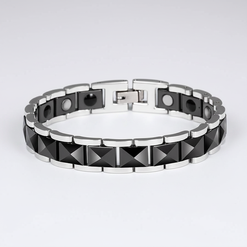 Oathcord Magnetic Germanium Ceramic Link Bracelet - White