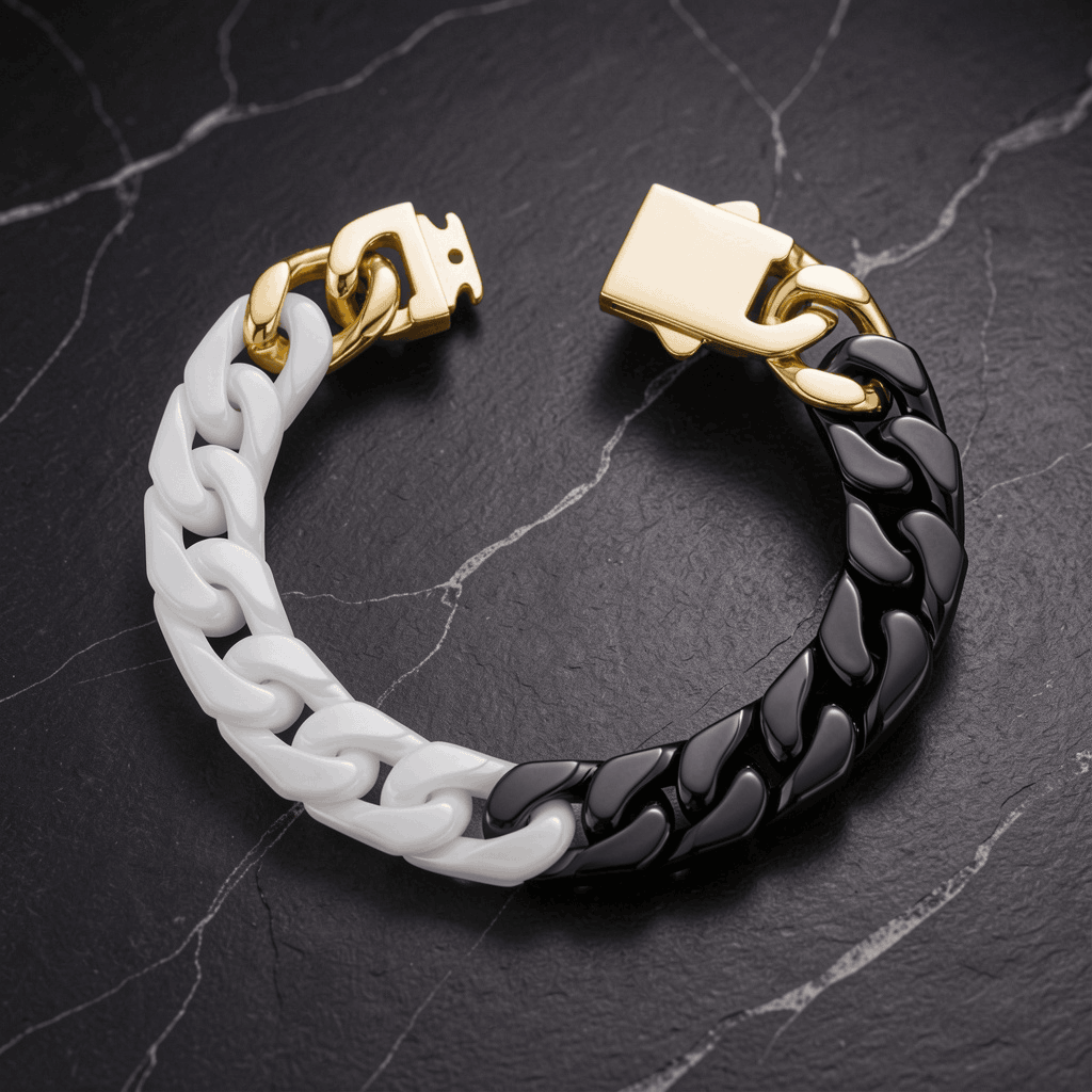 Oathcord Ceramic Cuban Link Bracelet – Multi-Color - Panda A-Gold