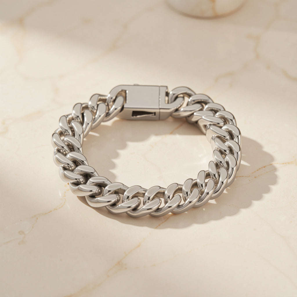 Oathcord 13mm Chunky Cuban Link Steel Bracelet