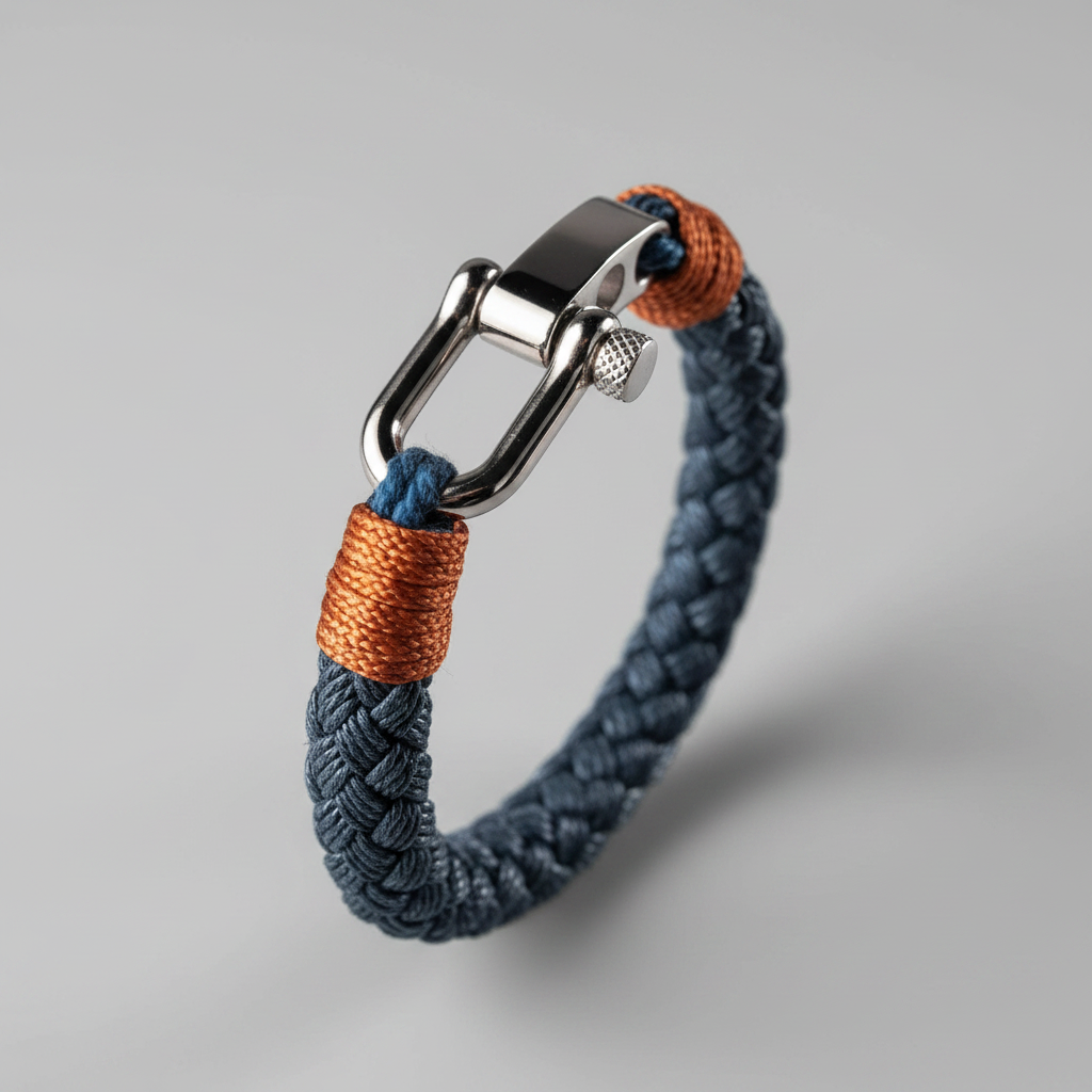 Oathcord Nautical Cotton Rope Shackle Bracelet