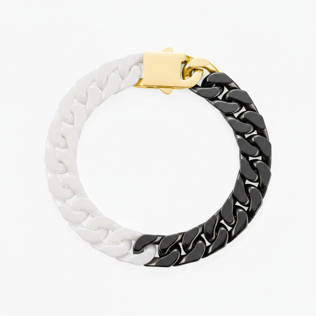 Oathcord Ceramic Cuban Link Bracelet – Multi-Color - Panda A-Gold